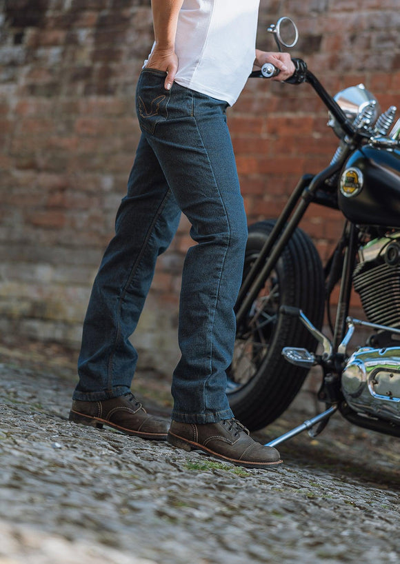 Dames Taranis Elite  enkellaagse motorjeans met AAA-rating in indigo Roadskin Europe