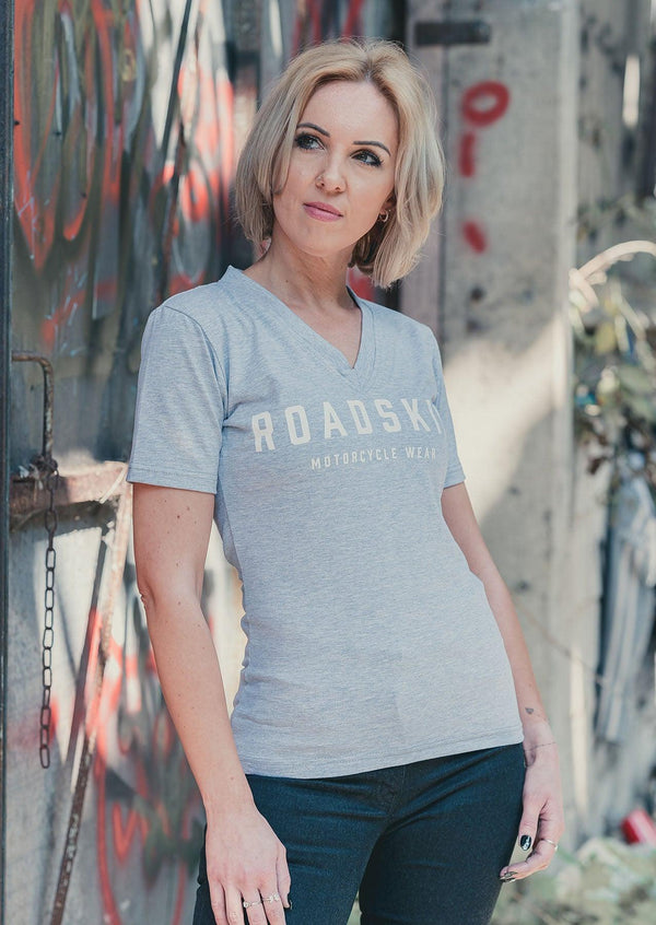 Roadskin T-shirt met V-hals voor dames